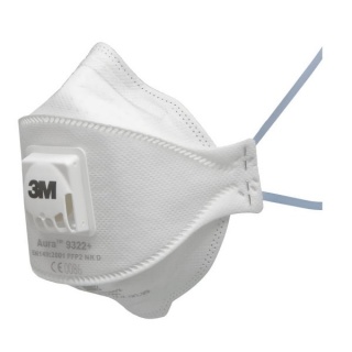 3M 9322Plus Aura P2  Fold Flat Mask x 10